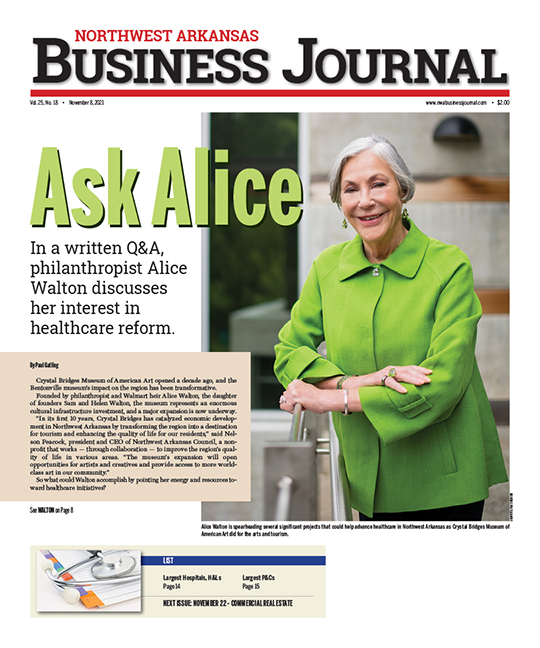 Alice Walton on the cover of the Northwest Arkansas Business Journal